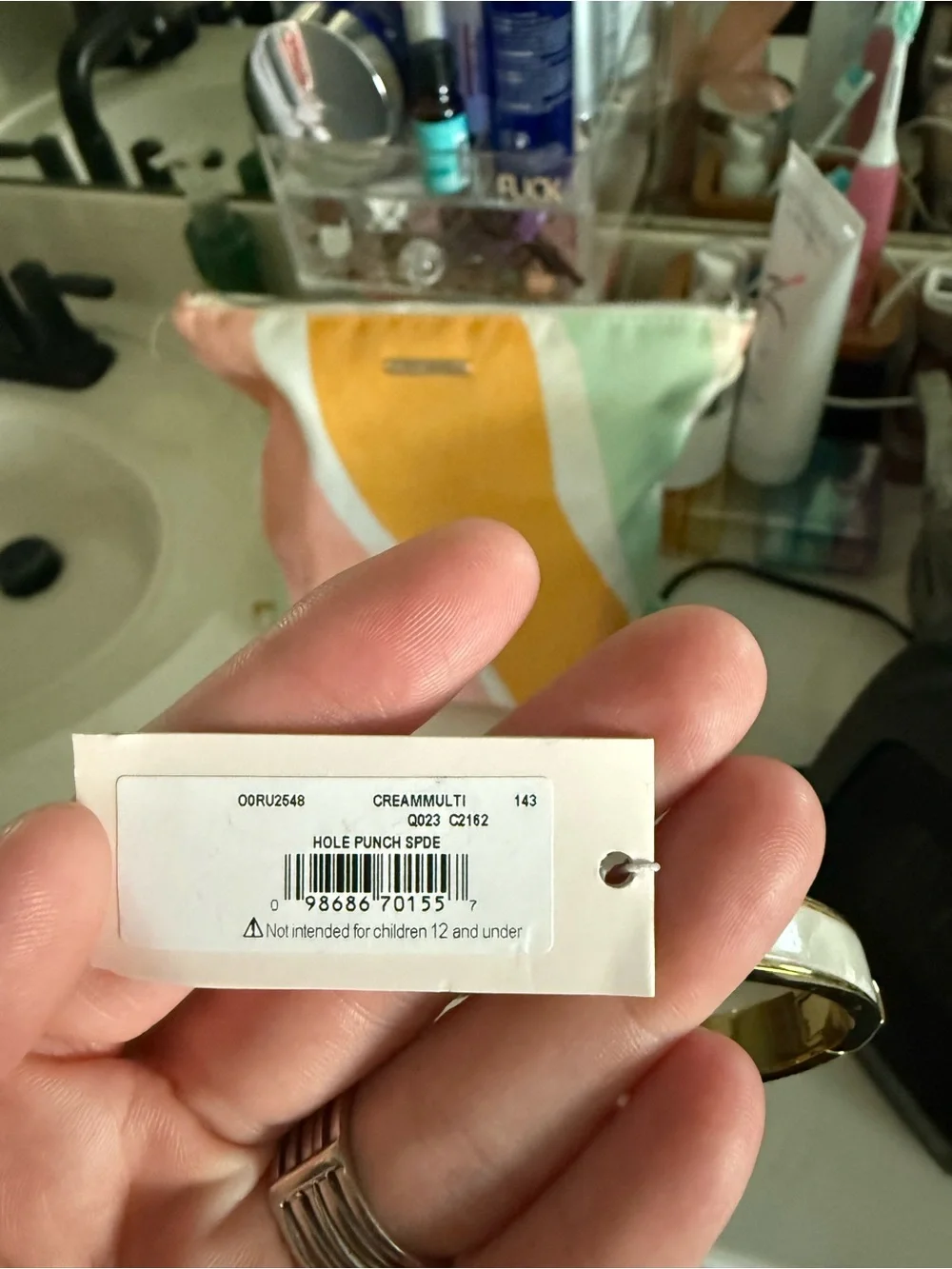 Kate Spade Gold Cuff Bracelet with White Mother-of-Pearl Inlay - Picture 4 of 4